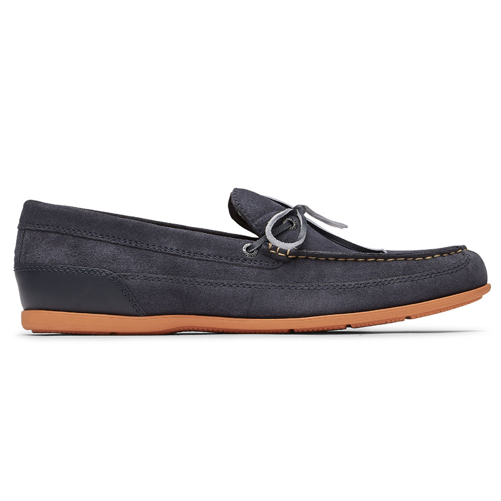 Rockport Singapore Mens Loafers - Malcom Tie Navy - OX0847615